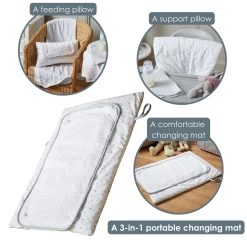 Clair De Lune Stars & Stripes Roly Poly Travel & Changing Mat® Bathing & Feeding