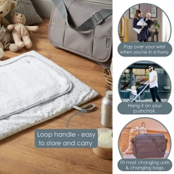 Clair De Lune Stars & Stripes Roly Poly Travel & Changing Mat® Bathing & Feeding