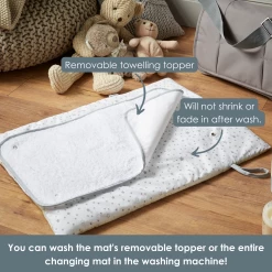 Clair De Lune Stars & Stripes Roly Poly Travel & Changing Mat® Bathing & Feeding