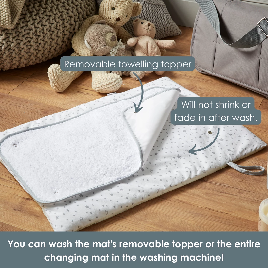 Clair De Lune Stars & Stripes Roly Poly Travel & Changing Mat® Bathing & Feeding