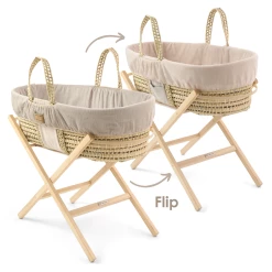 Clair De Lune Reversible Cord Moses Basket Dressing