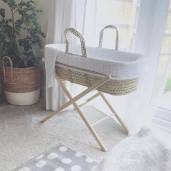 Clair De Lune Moses Baskets & Stands Special Buy - Essentials Moses Basket Bundle