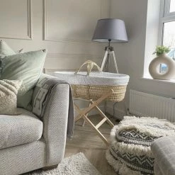 Clair De Lune Moses Baskets & Stands Special Buy - Essentials Moses Basket Bundle