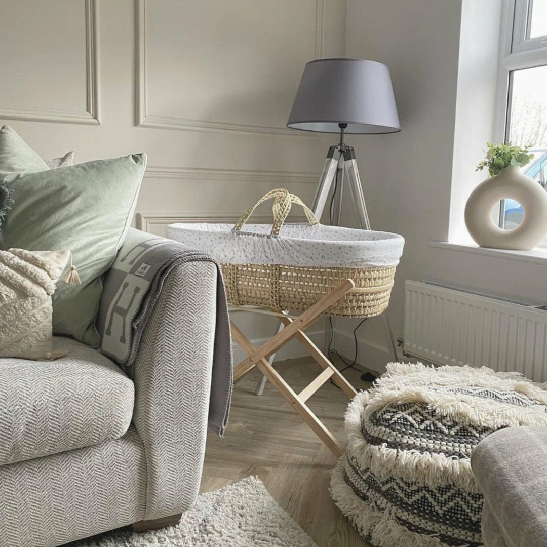 Clair De Lune Moses Baskets & Stands Special Buy - Essentials Moses Basket Bundle