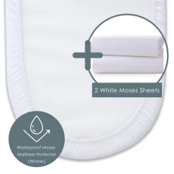 Clair De Lune Waterproof Moses Basket Mattress Protector
