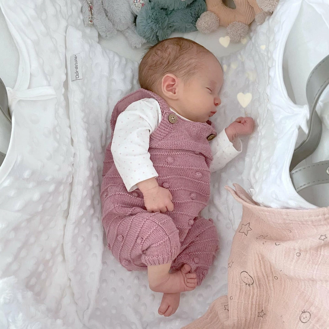 Clair De Lune Dimple Grey Wicker Moses Basket Moses Baskets & Stands