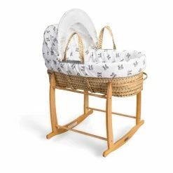 Clair De Lune Rachel Riley Bunny Palm Moses Basket Moses Baskets & Stands