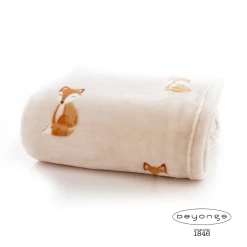 Cosy Blankets Deyongs Ultra Soft Shy Fox Printed Flannel Throw