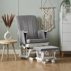 Obaby Deluxe Reclining Glider Chair And Stool Nursing Chairs