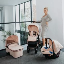 My Babiie MB500 Rose Gold Quilted Travel System Travel Systems