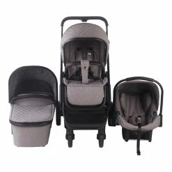 My Babiie Samantha Faiers Quilted Grey Melange Belgravia Travel System Travel Systems