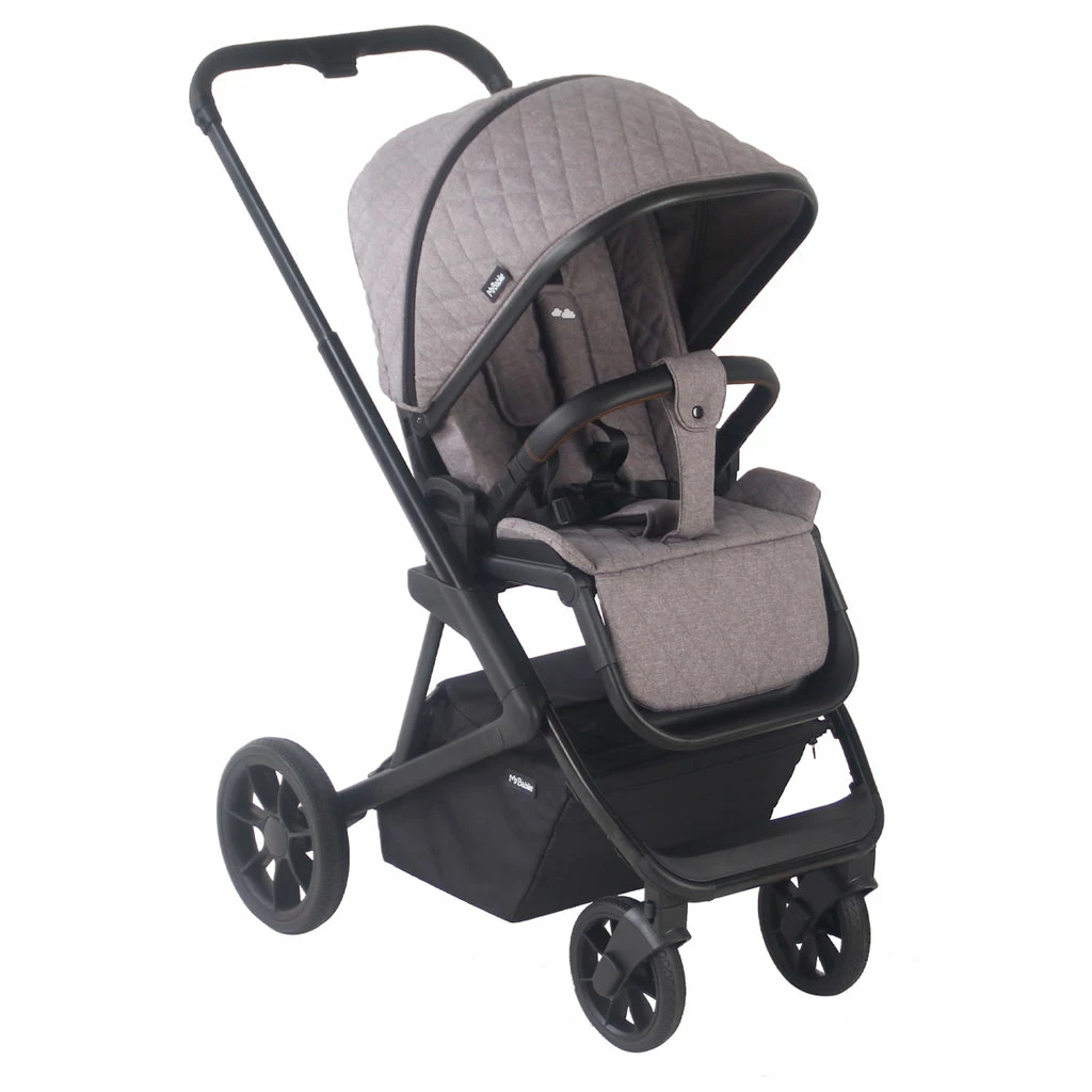 My Babiie Samantha Faiers Quilted Grey Melange Belgravia Travel System Travel Systems