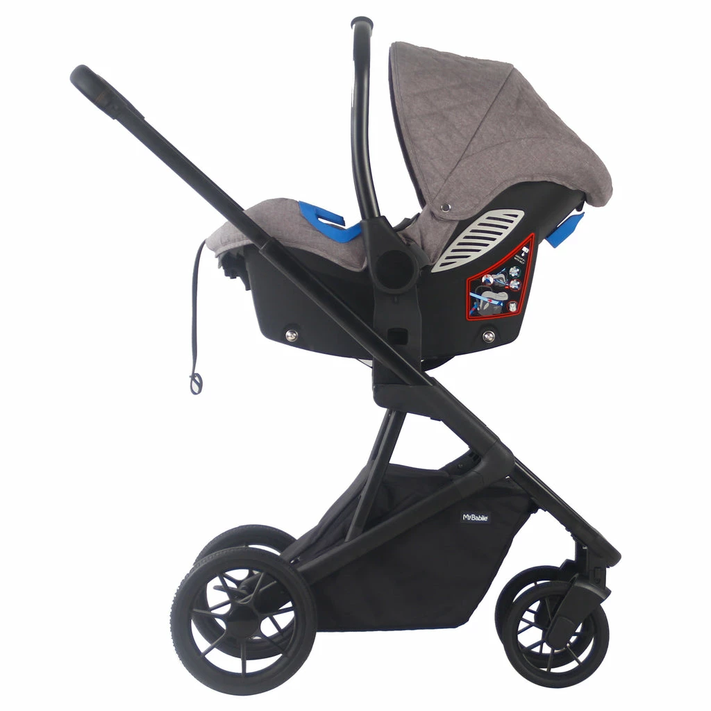 My Babiie Samantha Faiers Quilted Grey Melange Belgravia Travel System Travel Systems