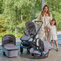 My Babiie Samantha Faiers Quilted Grey Melange Belgravia Travel System Travel Systems