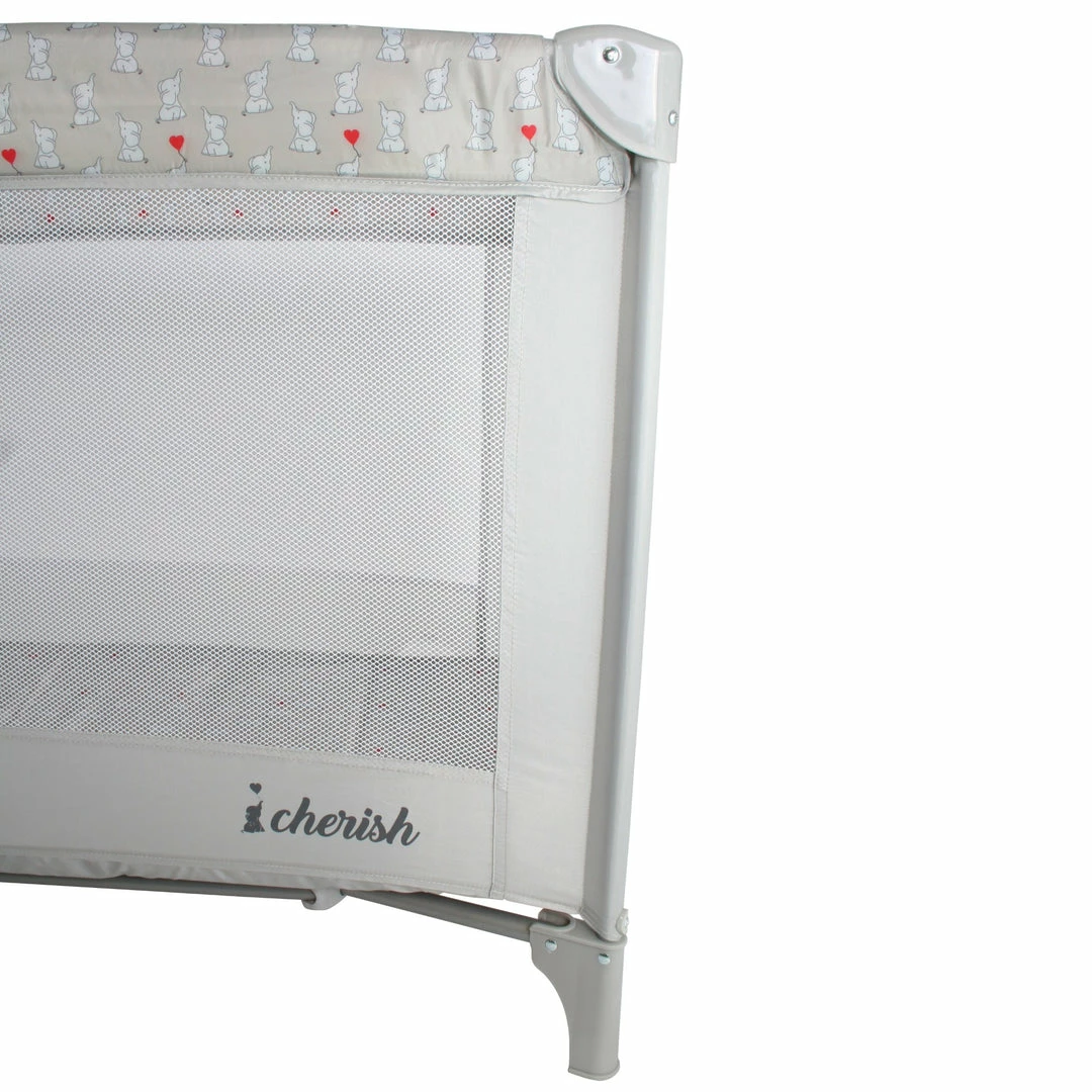 My Babiie Dani Dyer Elephants Travel Cot Cots & Cot Beds