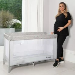 My Babiie Dani Dyer Elephants Travel Cot Cots & Cot Beds