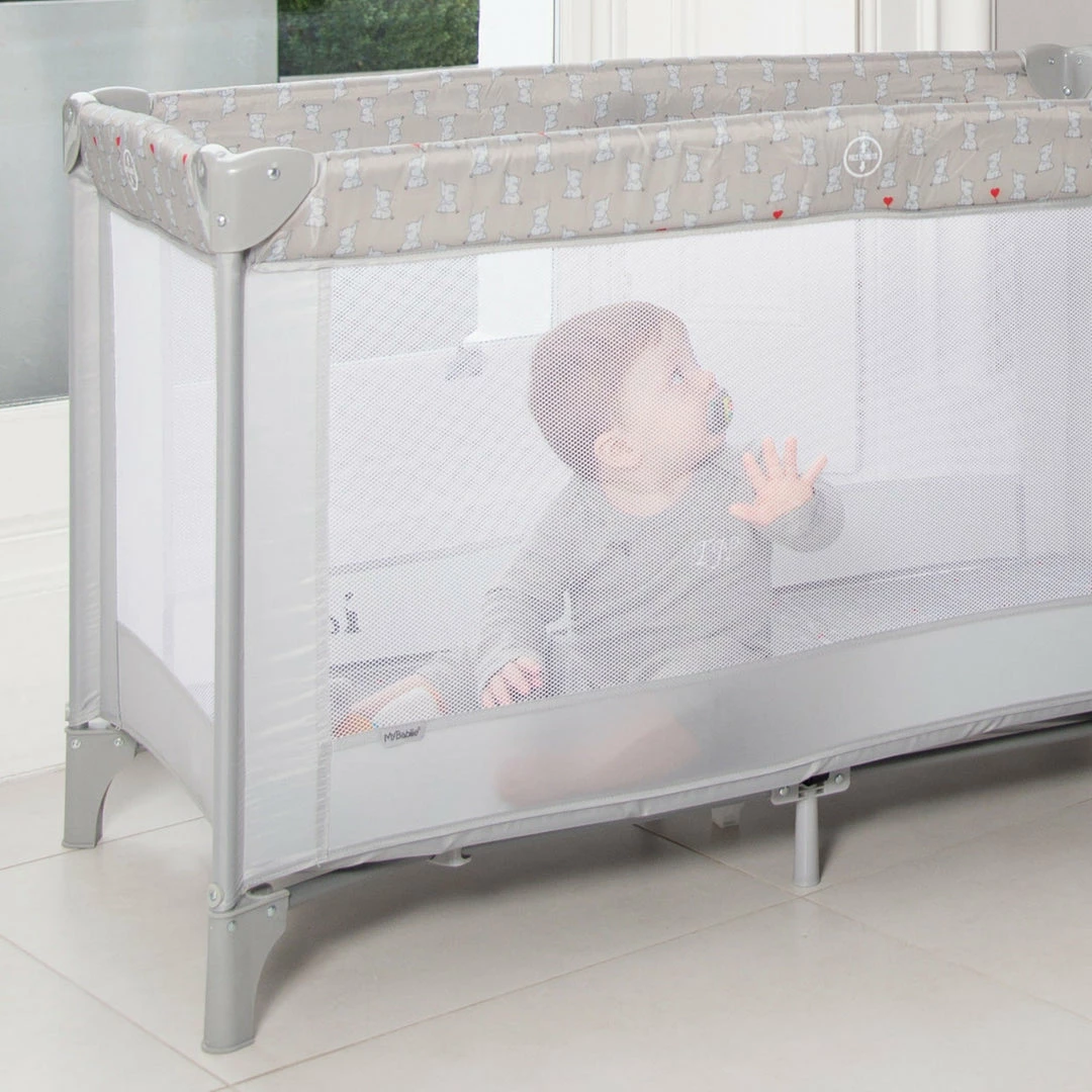 My Babiie Dani Dyer Elephants Travel Cot Cots & Cot Beds