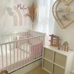 Clair De Lune Marshmallow Cot/Cot Bed Quilt & Bumper Bedding Set