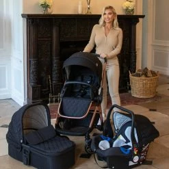 My Babiie MB250 Billie Faiers Black Quilted Travel System Travel Systems