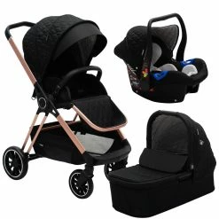My Babiie MB250 Billie Faiers Black Quilted Travel System Travel Systems