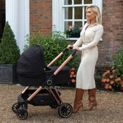 My Babiie MB250 Billie Faiers Black Quilted Travel System Travel Systems