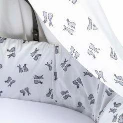 Clair De Lune Rachel Riley Bunny Wicker Moses Basket Starter Set & Deluxe Drape Moses Baskets & Stands