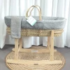 Clair De Lune Special Buy - Essentials Moses Basket Bundle In Grey Moses Baskets & Stands