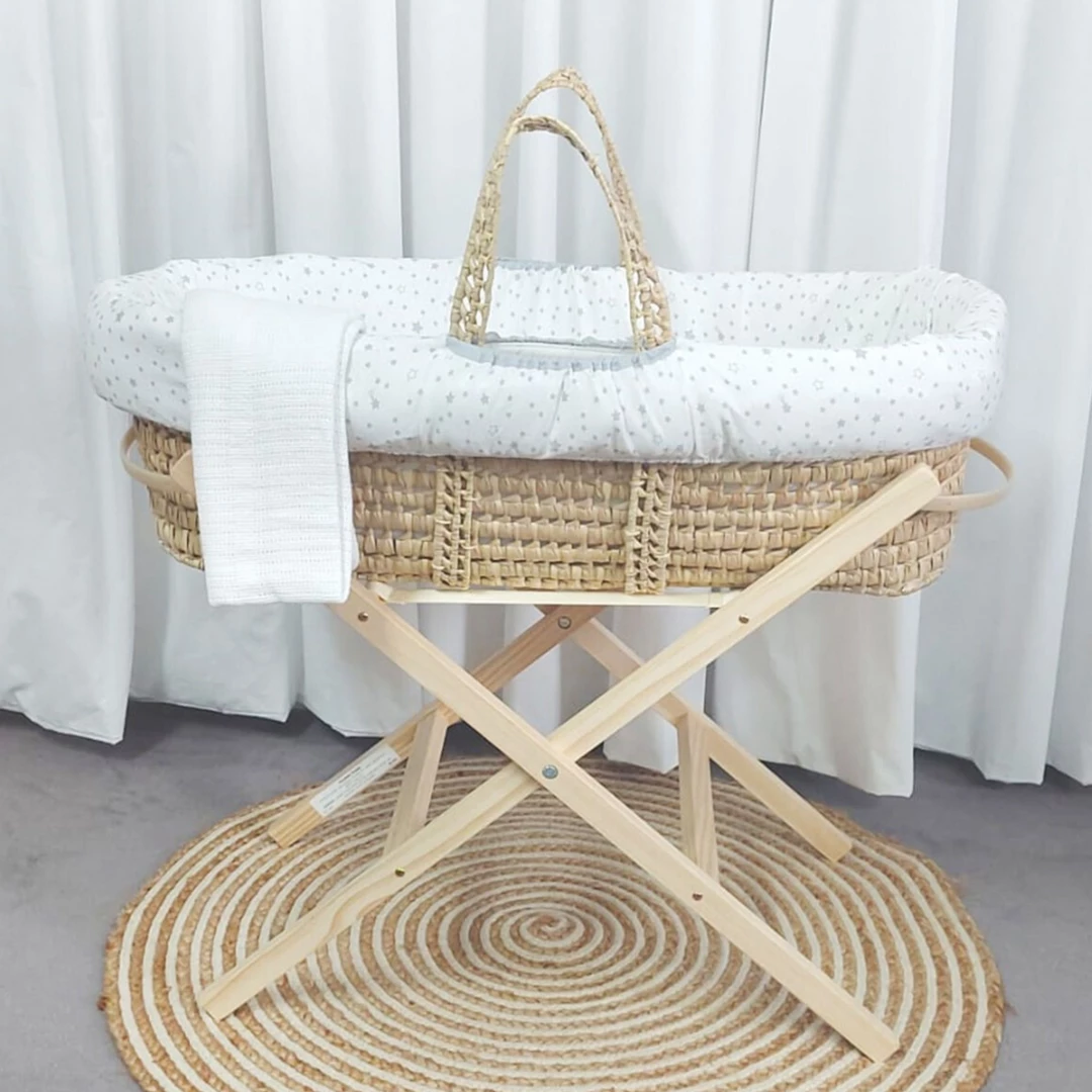 Clair De Lune Moses Baskets & Stands Special Buy - Essentials Moses Basket Bundle
