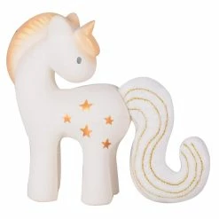 Tikiri Natural Rubber Shining Stars Unicorn Rattle & Bath Toy