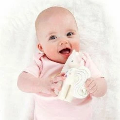 Tikiri Natural Rubber Shining Stars Unicorn Rattle & Bath Toy