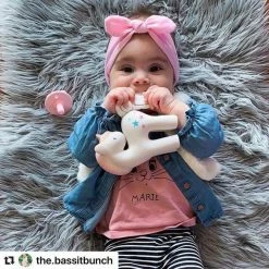 Tikiri Natural Rubber Shining Stars Unicorn Rattle & Bath Toy