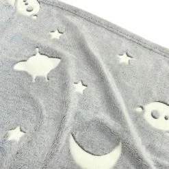 TLC Space Glow In The Dark Fleece Blanket Cosy Blankets