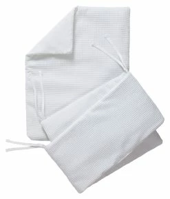 Clair De Lune Waffle Crib/Cradle Quilt & Bumper Bedding Set