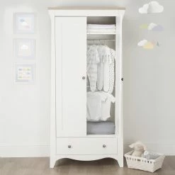 Wardrobes & Shelves Cuddleco Clara 2 Door Double Wardrobe