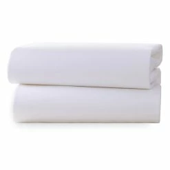 Clair De Lune 2 Pack Fitted Cotton Cot Bed Sheets - 140 X 70 Cm Soft Sheets