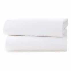 Clair De Lune Soft Sheets 2 Pack Fitted Cotton Cot Sheets - 120 X 60 Cm