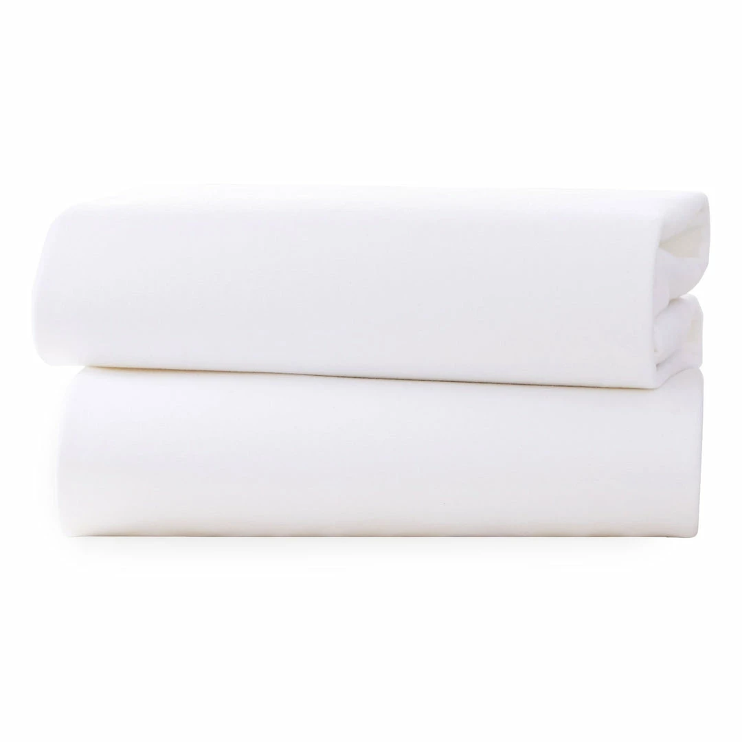 Clair De Lune Soft Sheets 2 Pack Fitted Cotton Cot Sheets - 120 X 60 Cm