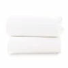 Clair De Lune 2 Pack Cotton Fitted Pram/Crib Sheets - 90 X 40 Cm Soft Sheets