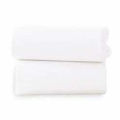 Clair De Lune Award Winning Bedside Cribs 2 Pack Universal Bedside Crib Fitted Sheets - 90 X 50 Cm
