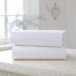 Clair De Lune Soft Sheets 2 Pack Fitted Cotton Cot Sheets - 120 X 60 Cm
