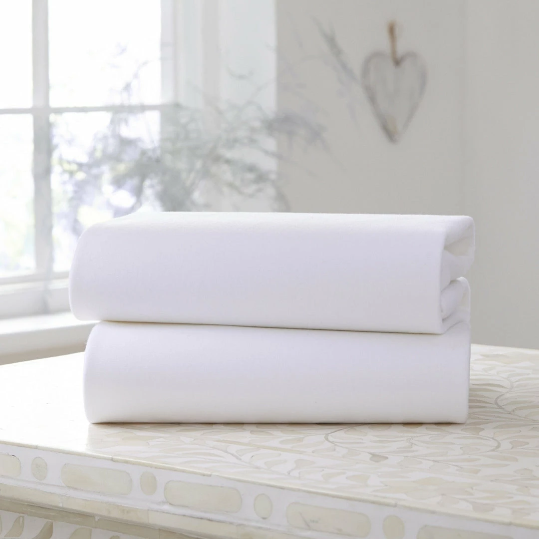 Clair De Lune Soft Sheets 2 Pack Fitted Cotton Cot Sheets - 120 X 60 Cm