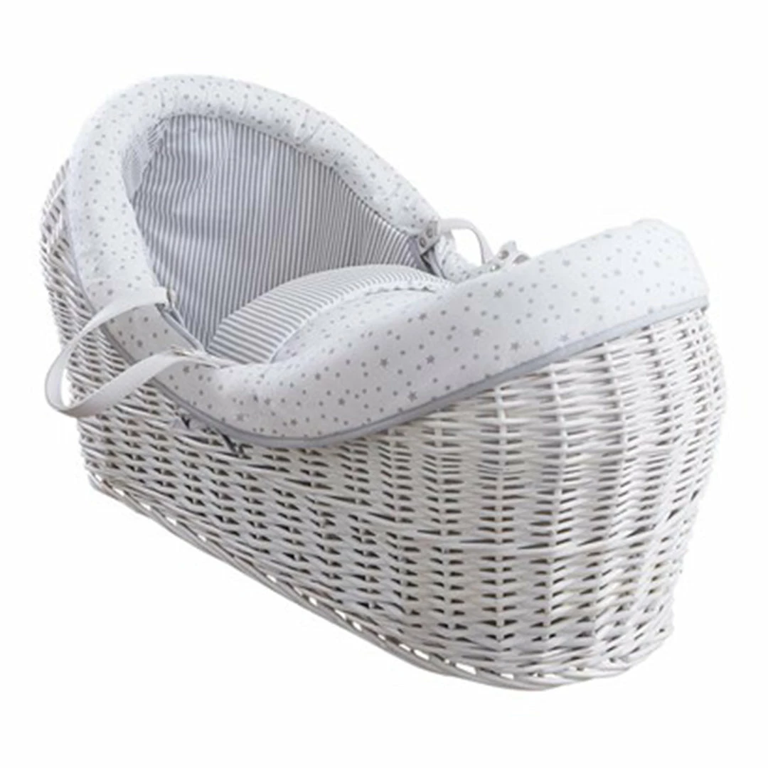 Clair De Lune Moses Basket Dressings Stars & Stripes Wrapover® Noah Pod® Bedding Set
