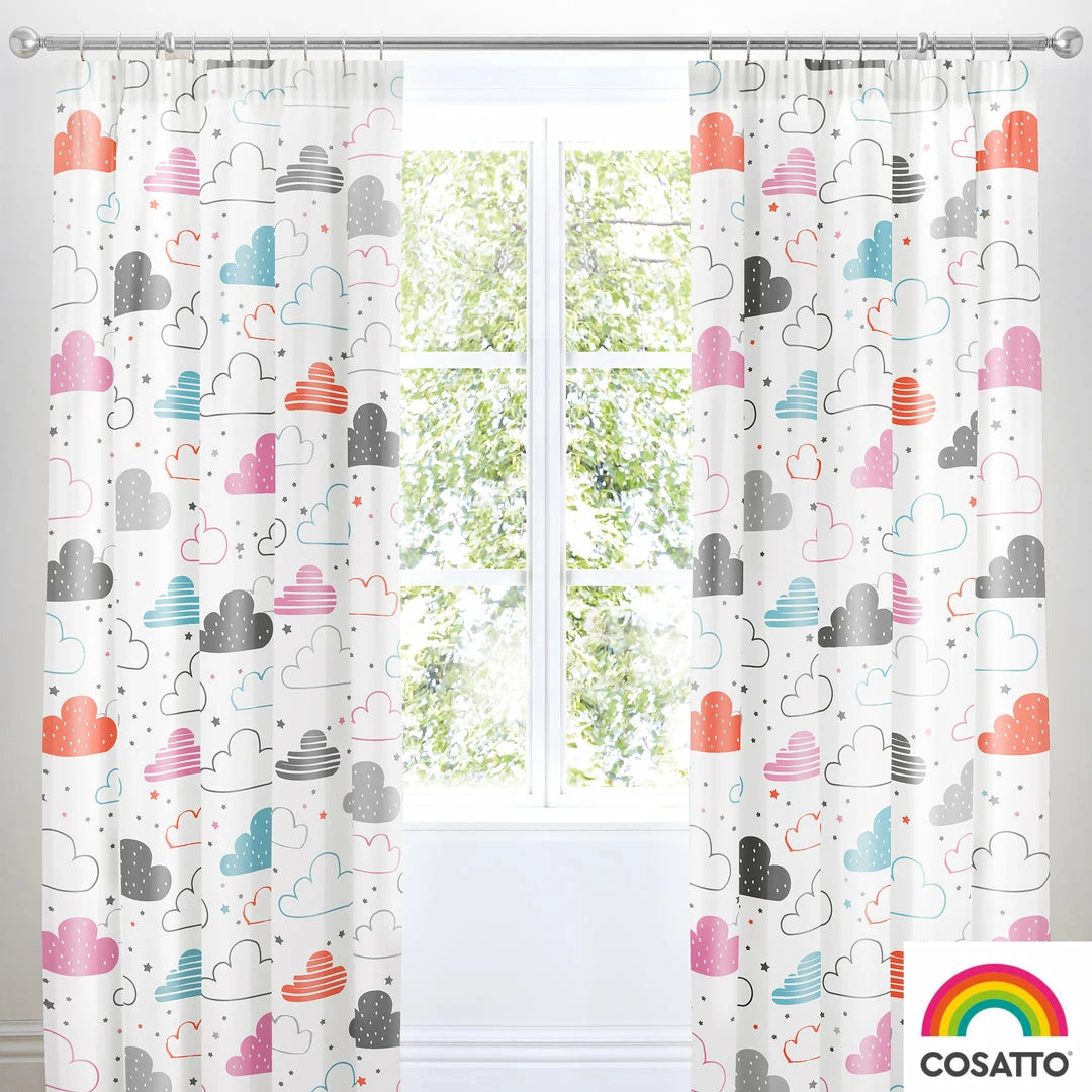 Rosenthal Cosatto Fairy Clouds Pencil Pleat Curtains - 66" Width X 72" Drop