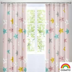 Rosenthal Cosatto Happy Stars Pencil Pleat Curtains - 66" Width X 72" Drop