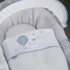 Clair De Lune Over The Moon Grey Wicker Moses Basket Moses Baskets & Stands