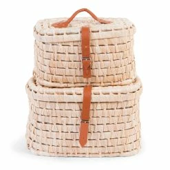 Cuddleco Childhome 2 Pack Corn Husk Suitcases